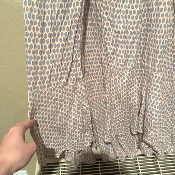 Tiare Hawaii Ryder Polka Dot Strapless Button Front Maxi Dress Pink Gray S/M - Picture 5 of 7